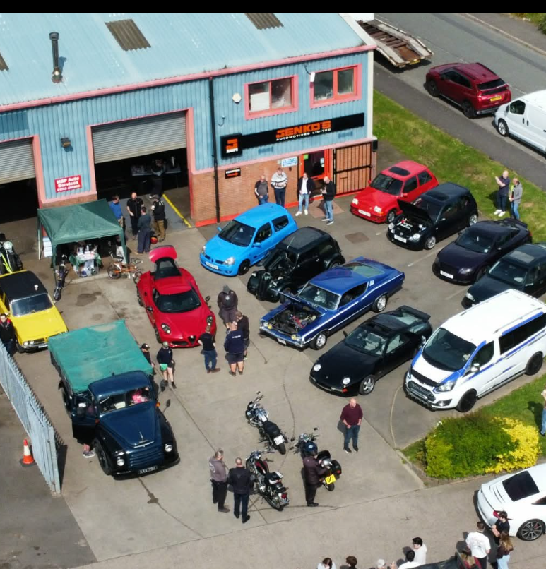 Community car meet at Jenko's Automotives